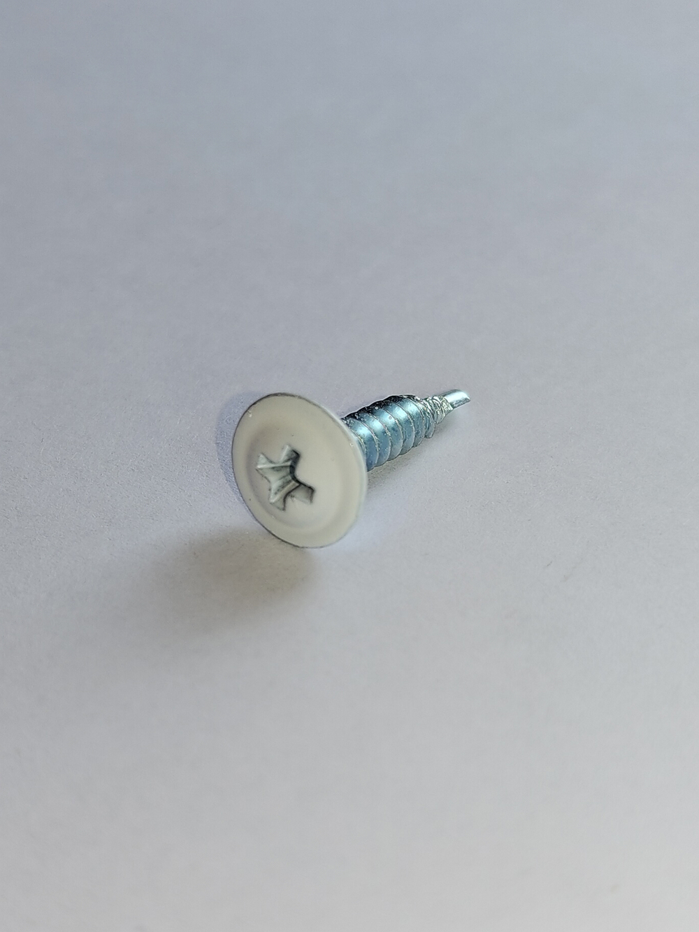 4,2х19 RAL9003 Саморез с прессшайбой СВЕРЛО белый (100 шт)