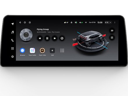 Магнитола BMW X1 (E84) 2009-2015 (штатный CIC экран) - Teyes LUX ONE монитор 12.3" на Android 10, ТОП процессор, 6/128ГБ, Голосовое управление, CarPlay, AndroidAuto, 4G SIM-слот