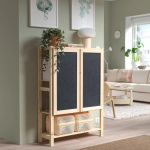 Комбинация для хранения - IKEA IVAR/ИВАР ИКЕА, 89х30х124 см, сосна/черный