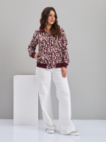 Толстовка К-184/бордо-треугольникиабстракция