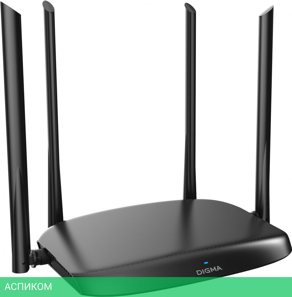 Роутер беспроводной Digma DWR-AC1202 черный