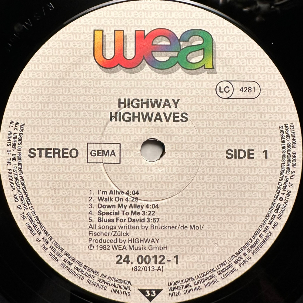 Highway- Highwaves (Германия 1982г.)