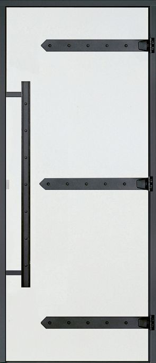 HARVIA Двери стеклянные LEGEND 9/19 черная коробка алюминий, стекло прозрачное, арт. DA91904L