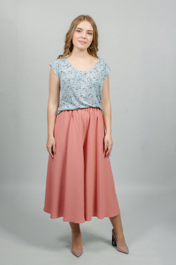 Брюки широкие 2917ШП, коралловый #98К522917ШП