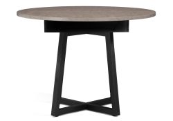 Деревянный стол Регна 100(130)х100х75 черный / бежевый