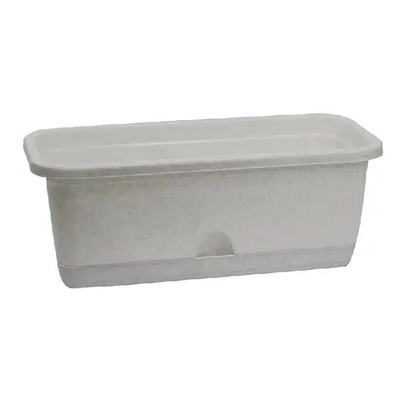 Балконный ящик 400мм с поддоном Мраморный 0,15,185х0,4м