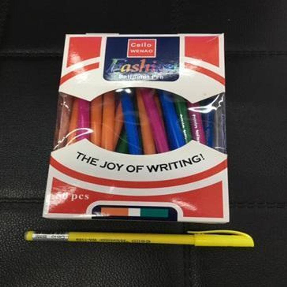 Ручка шариковая, 0,7мм, цвет микс, синяя