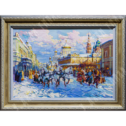 Ермаков С. Зима в Москве. Масло. XXI в.