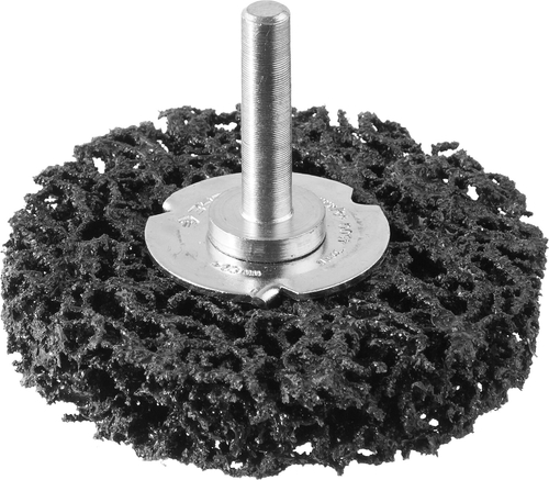 ЗУБР ″Профессионал″. Щетка дисковая для дрели, нейлоновая проволока с абразивным покрытием, с открытой агрессивной структурой, 63мм