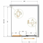 Душевой уголок Cezares Molveno 100x90 AHF-31-90/100-C-CR-IV стекло прозрачное/профиль хром