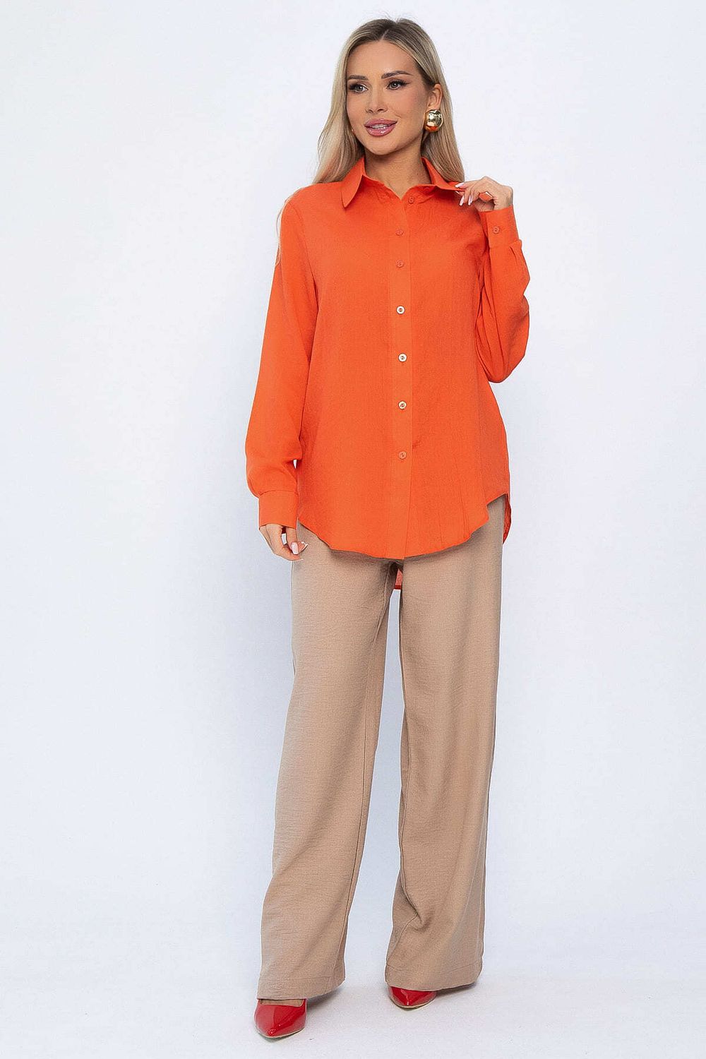 Рубашка Воздушное настроение (оранжевая) Б13827-7М LT Collection