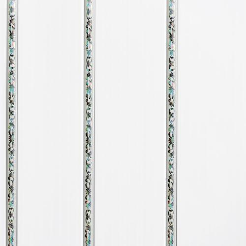 Потолочная панель ПВХ Трёхсекционная Элегия Белая 3000х240 мм