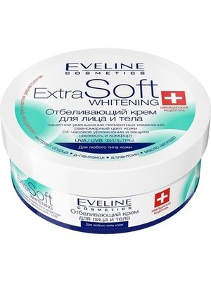 EVELINE отбеливающий крем для лица и тела extra soft whitening, 200мл