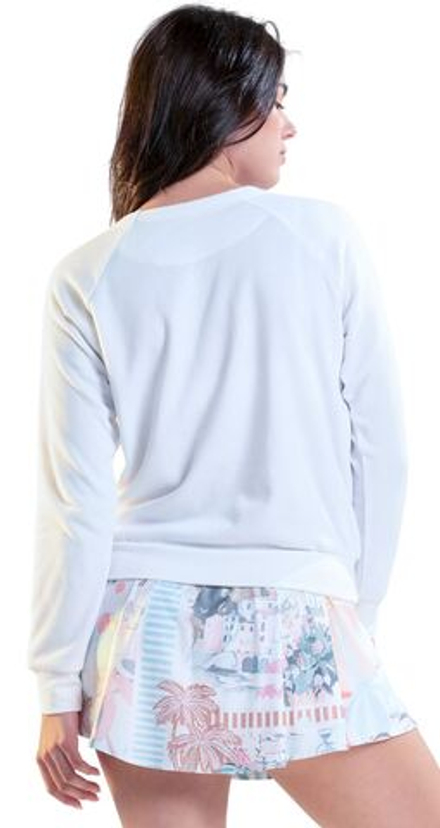 Женская теннисная куртка Lucky in Love Love Pullover - white