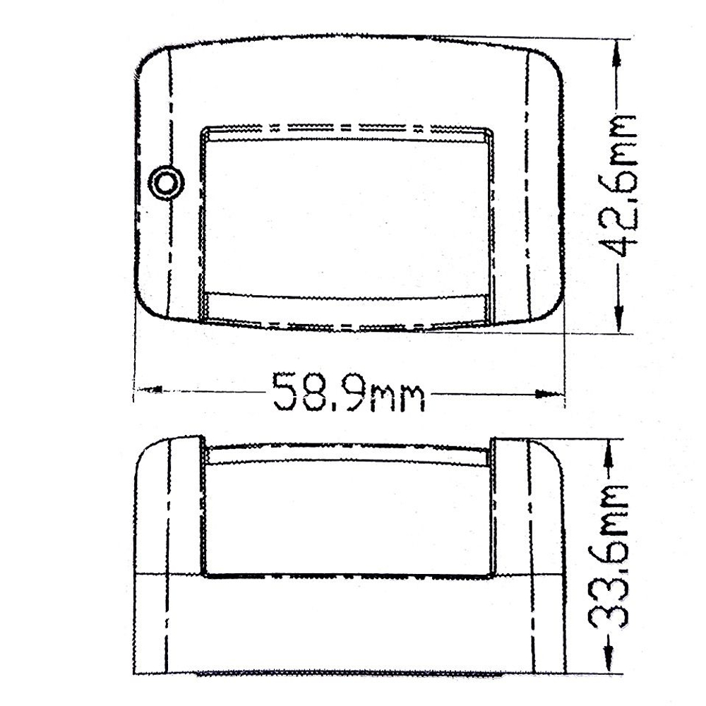 Навигационный огонь светодиодный зеленый, белый корпус, 59х42х43 мм (10269214)