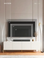 Тумба под телевизор напольная 180х57х36 белая, Олимпия