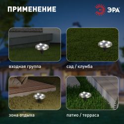 Светильник уличный ЭРА ERAST040-08 на солнечной батарее садовый сталь пластик 13 см