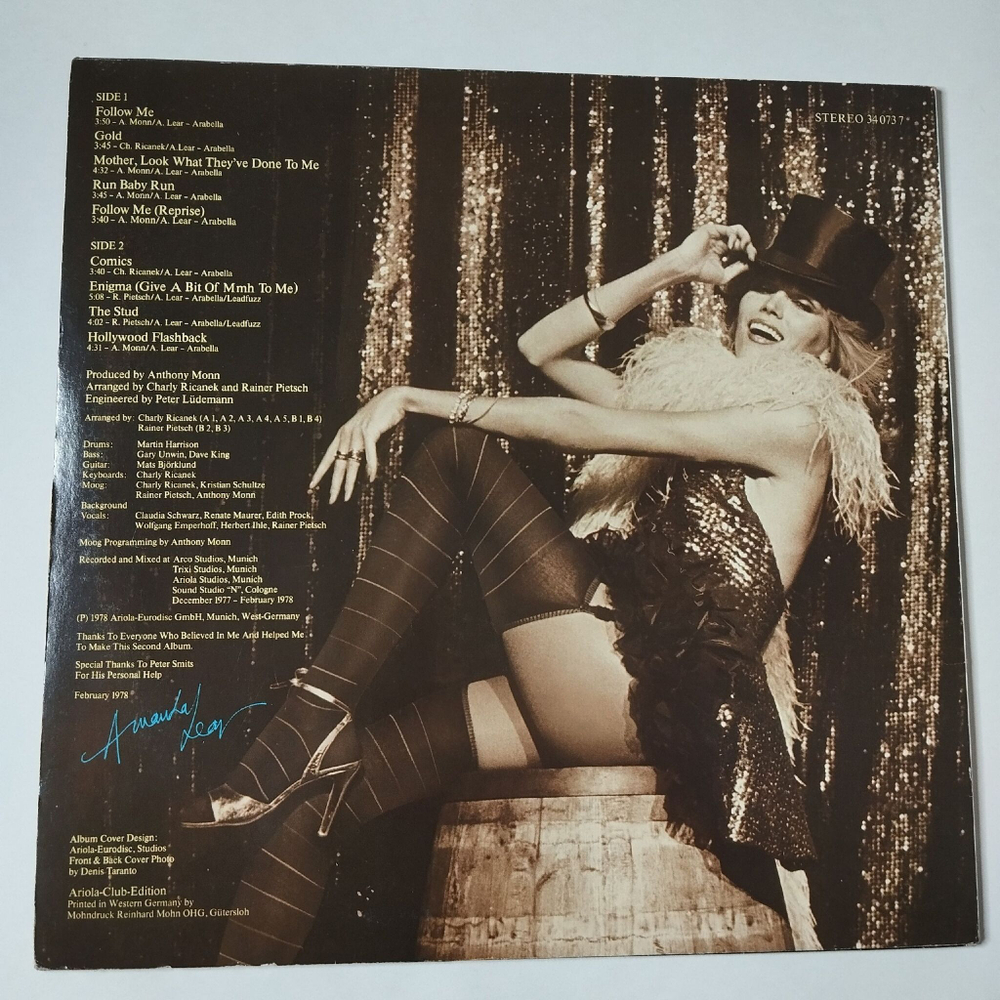 Винтажная виниловая пластинка LP Amanda Lear Sweet Revenge (Germany 1978) (Poster) (Club Edition)