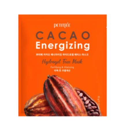 Маска гидрогелевая разглаживающая с экстрактом какао - Petitfee Cacao energizing hydrogel mask