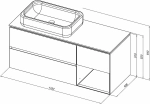 Тумба с раковиной Allen Brau INFINITY 120 L натуральный дуб