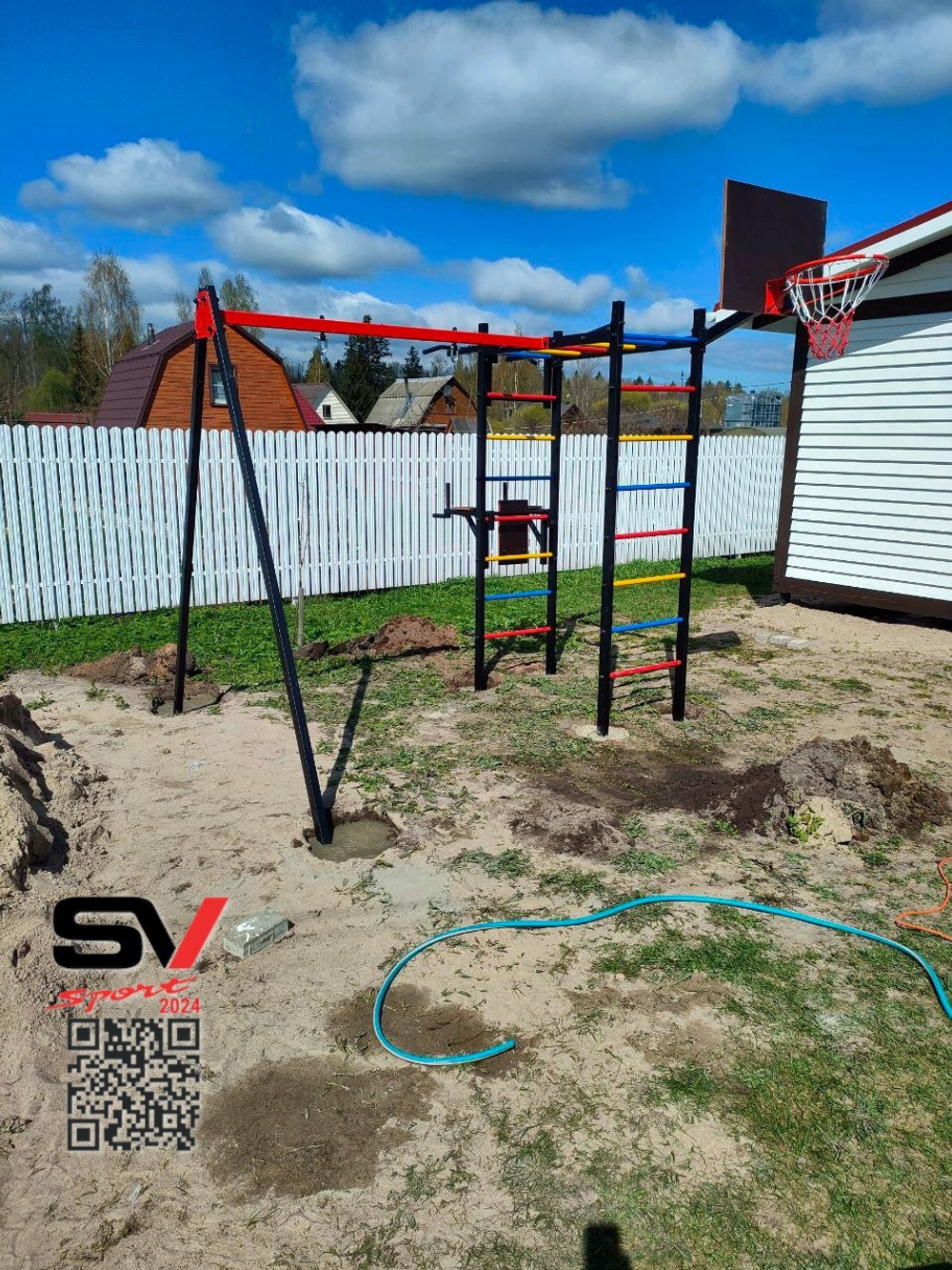 Монтаж уличного спортивно-игрового комплекса Sv Sport