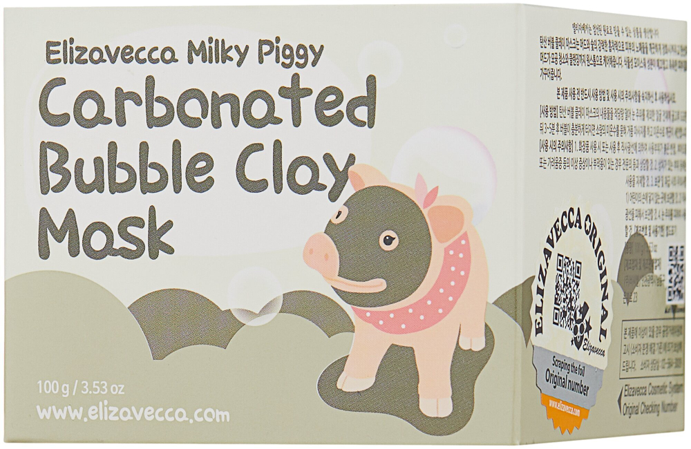 Elizavecca Milky Piggy пузырьковая глиняная маска, 100 г, 100 мл