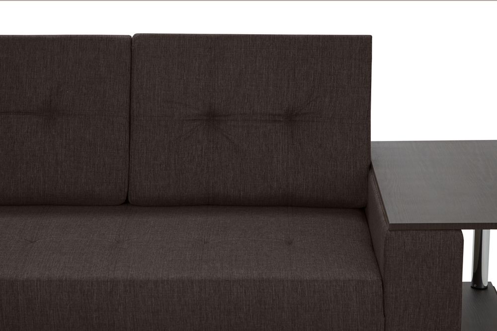 Угловой диван-кровать из массива бруса Вольберг со столиком