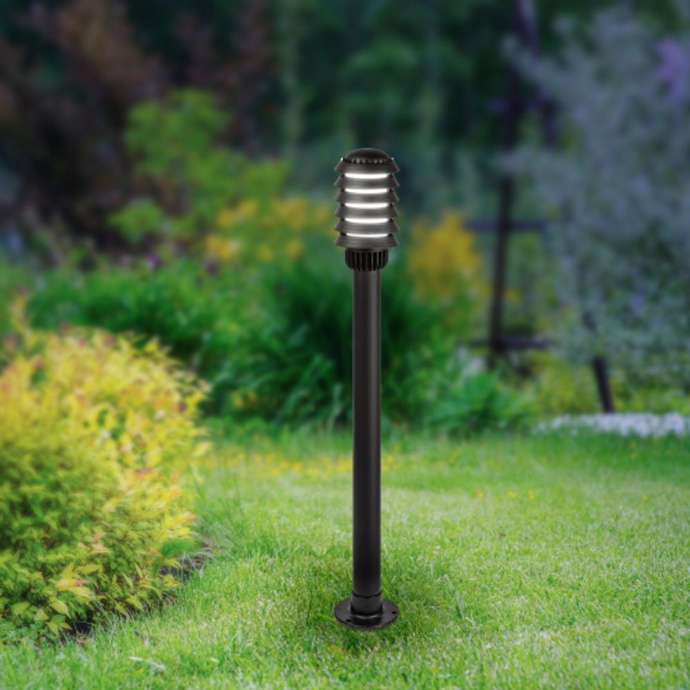 Садово-парковый светильник ЭРА «Поллар» НТУ 01-60-016 напольный черный IP54 Е27 max60Вт h1050мм