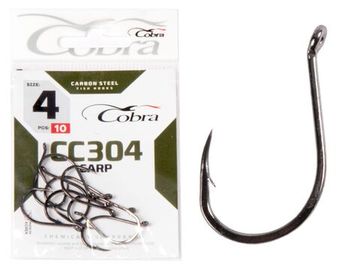 Крючки Cobra CARP CC304  №4, 10 шт.
