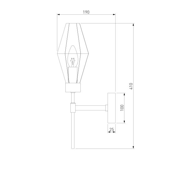 60143/1/настенный светильник/хром