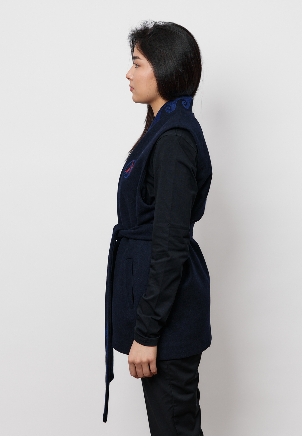 Жилет шерстяной OYU TOLQYN DARK BLUE