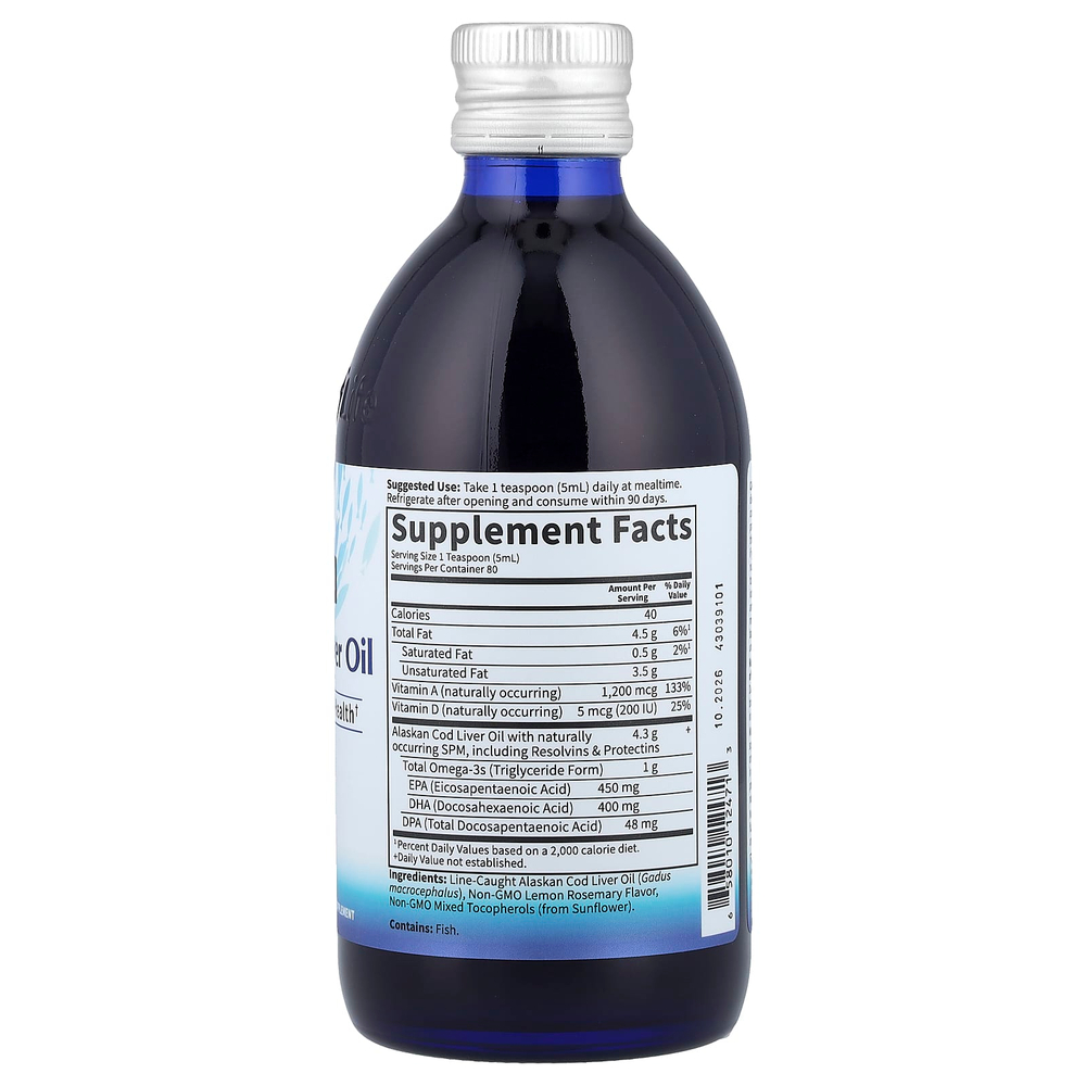 Garden of Life, Компания Dr. Formulated, жир печени аляскинской трески, лимон, 400 мл (13,52 жидк. Унции)