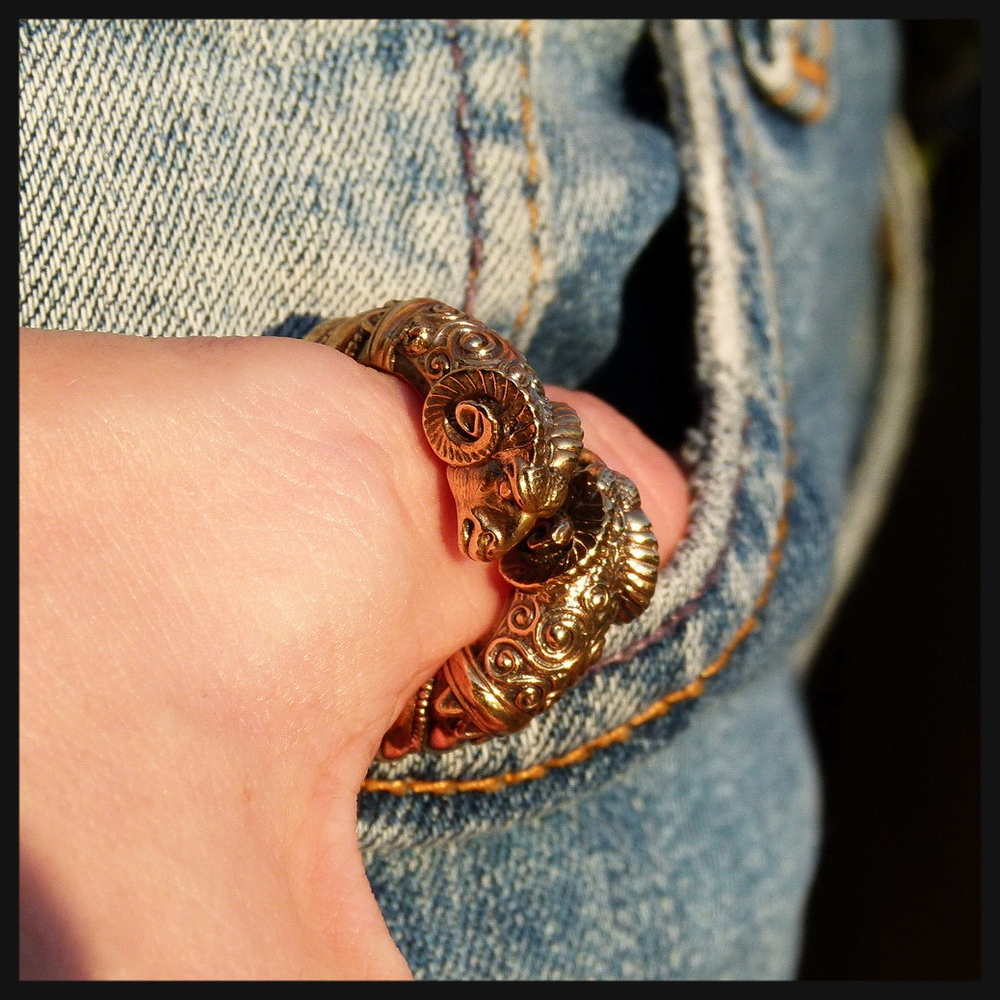 Кольцо "Золотое руно" литье художественное , бронза