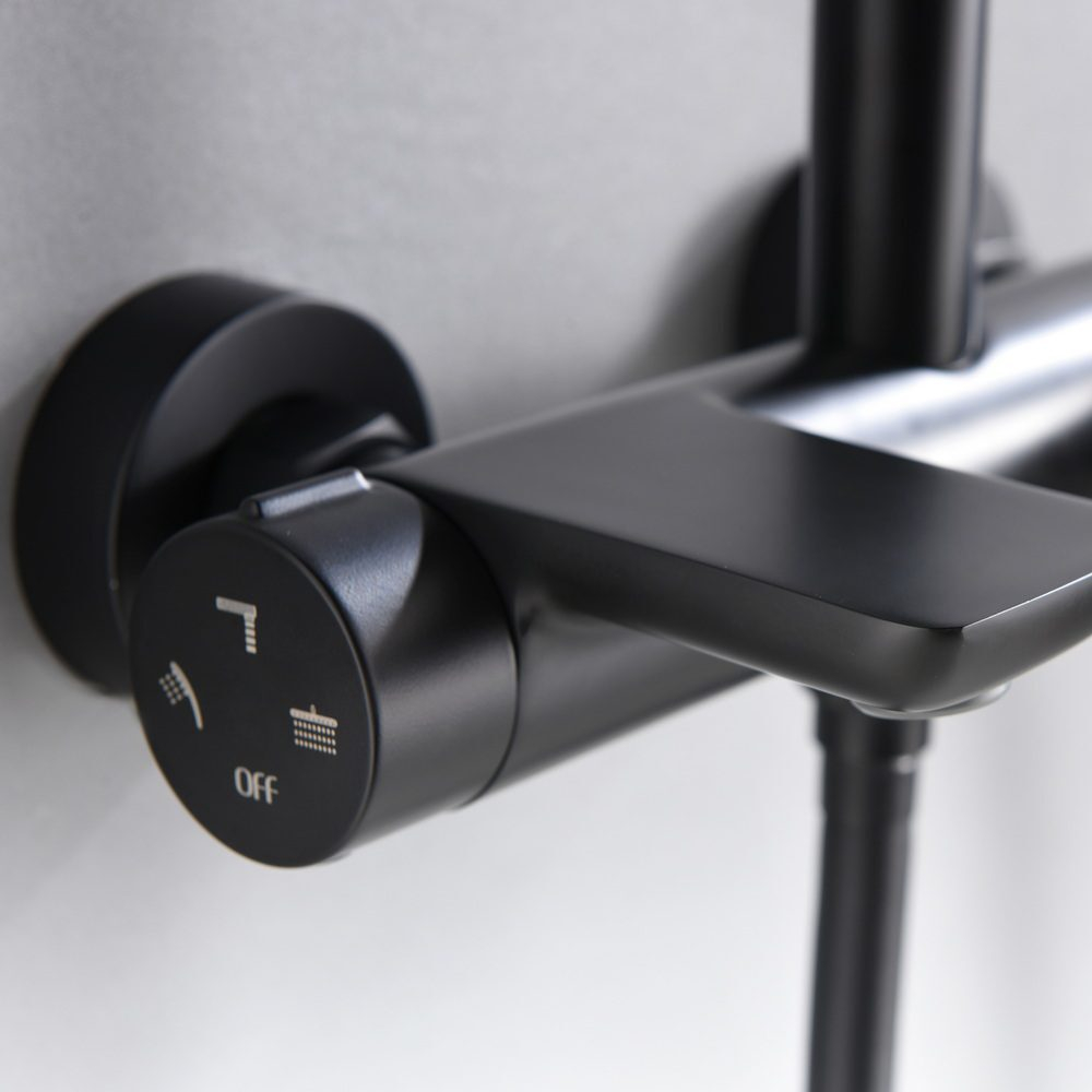 Душевая система Black&White Universe черная матовая (UK8300В)