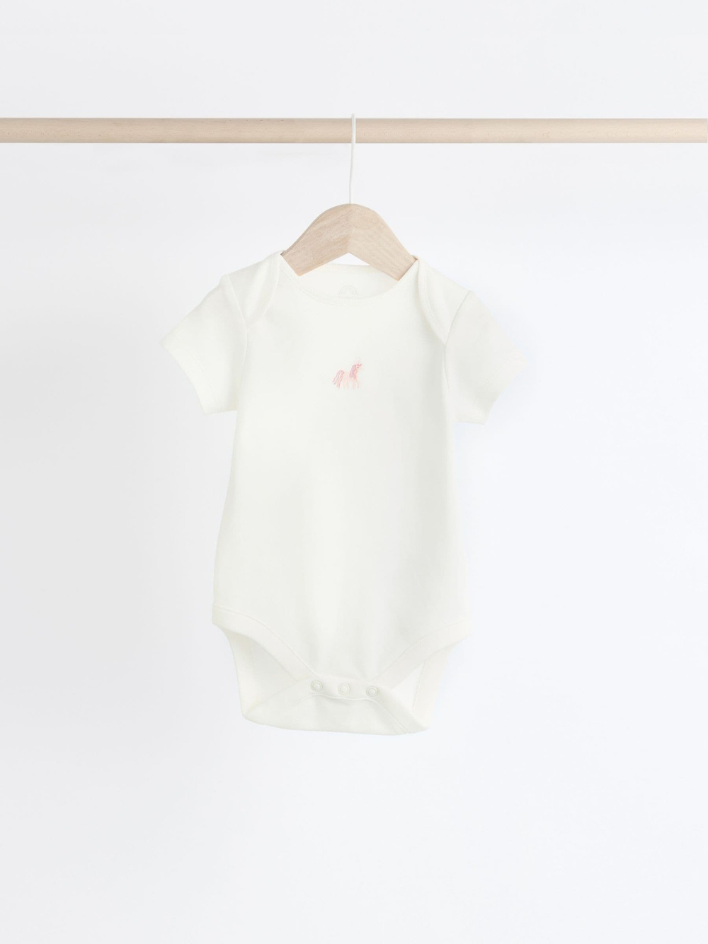 Боди с коротким рукавом для малышей Next N95-289, 7 шт., Белый, Розовый, Салатовый