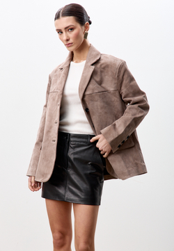 Жакет из натуральной замши