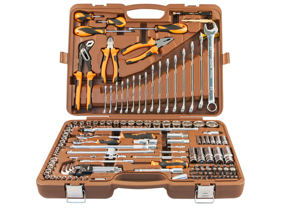 OMT143SL Набор инструмента универсальный 1/4", 1/2"DR, 143 предмета