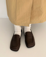 Лоферы из натуральной кожи темно-коричневый