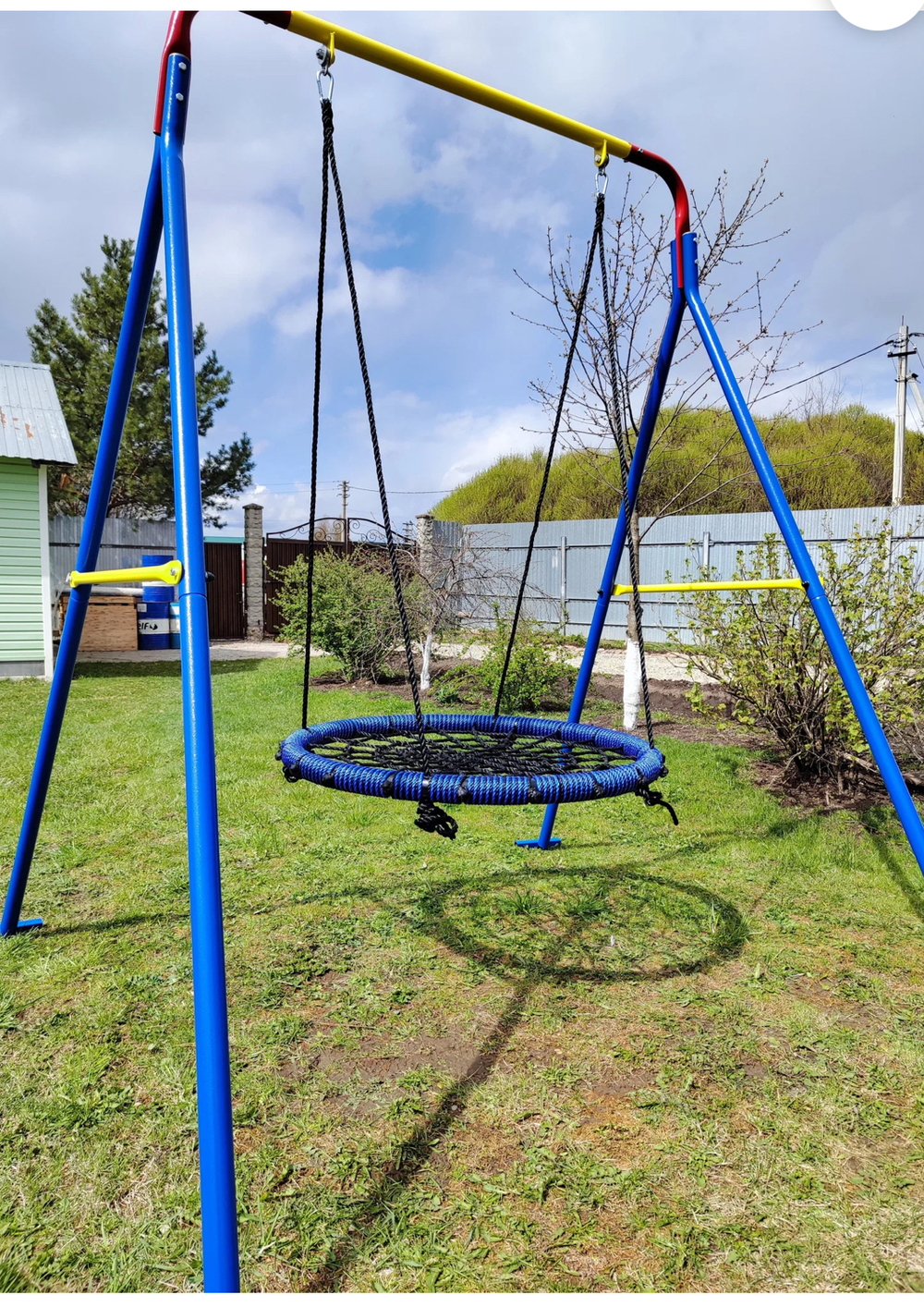 Уличные качели "гнездо" 100см сетка