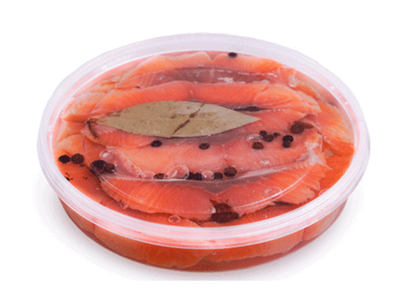 Кета - ломтики слабой соли в масле (400гр)