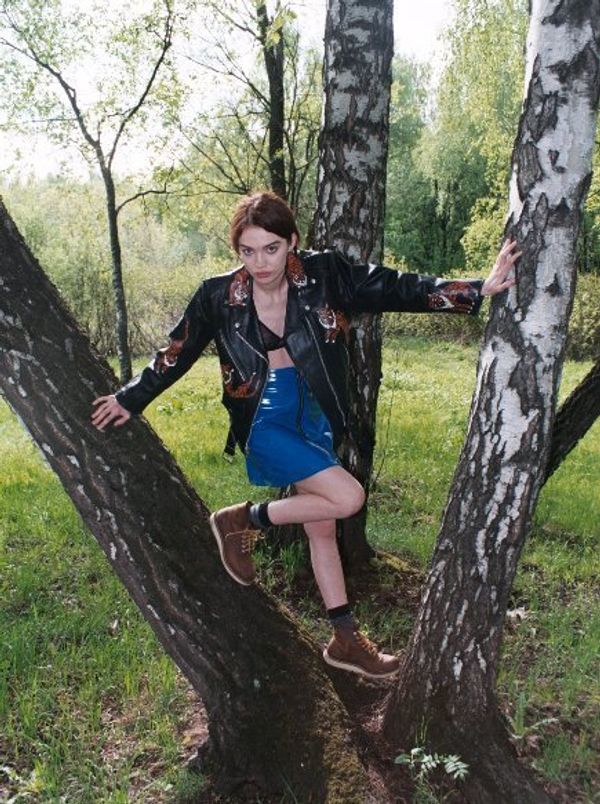 Юбка Лак Синяя - фото 2