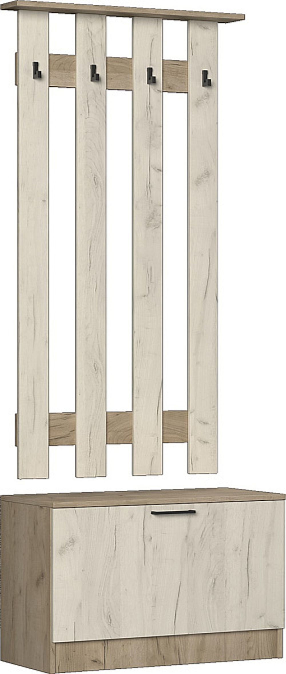 Машенька Прихожая вешалка с тумбой