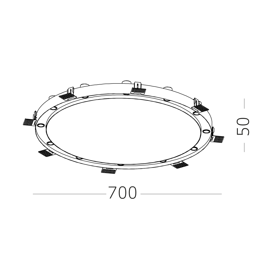 Светильник встраиваемый LED 45W 4000K