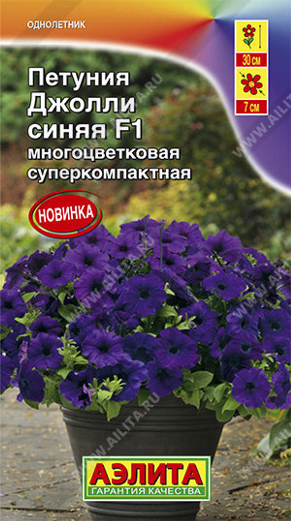 Петуния Джолли синяя многоцветковая суперкомпактная F1