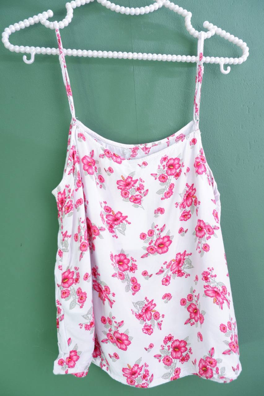 Топ H&M из вискозы с ярким рисунком 42 размер