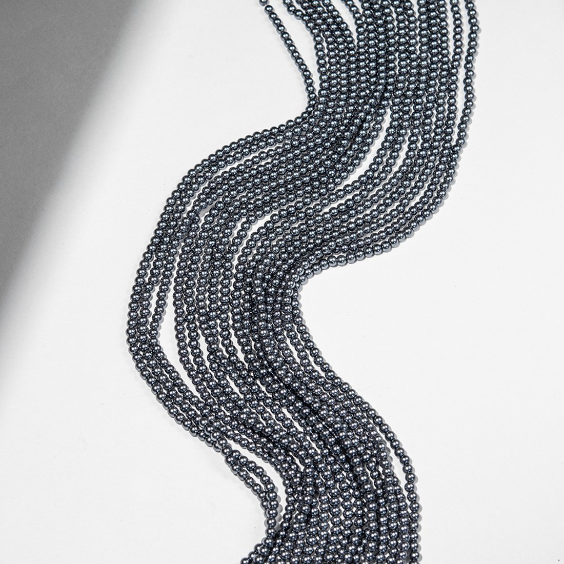 Хрустальный жемчуг, оттенок "Hematite", шар 3,3мм