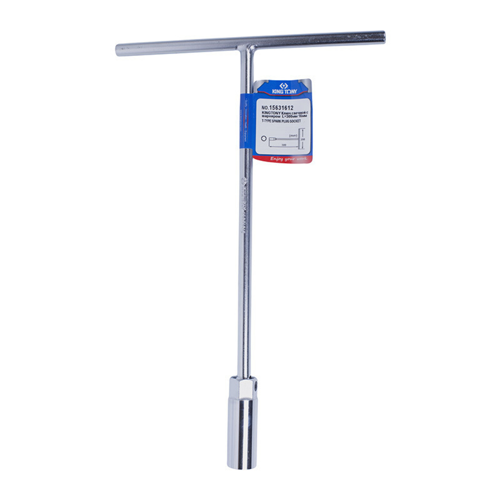 KING TONY (15631612) Ключ свечной с шарниром L = 300 мм, 16 мм