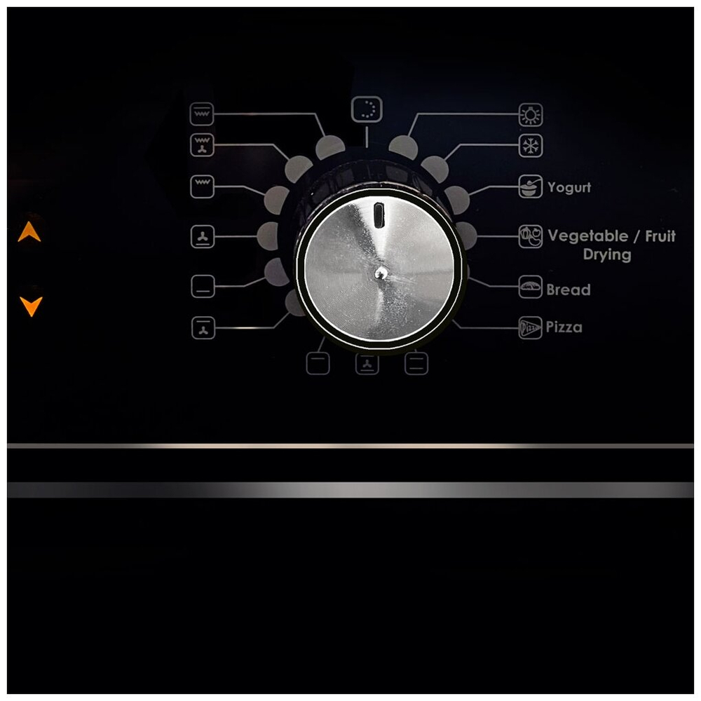 Электрический духовой шкаф встраиваемый GINZZU HOE-215 61л, 13 программ, черный с каталитической очисткой и дисплеем, конвекция, гриль