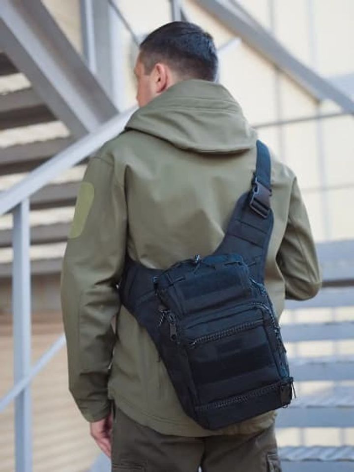 Сумка через плечо большая (черная)