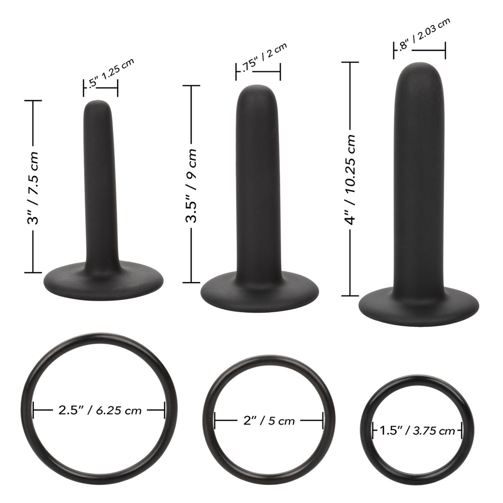 Набор для анального секса (страпон + 3 анальных насадки) BOUNDLESS SILICONE PEGGING KIT